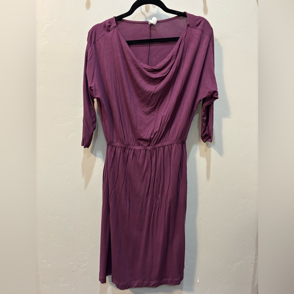 Kate Quinn | Women’s Dolman Dress | Fig Purple | Bamboo | EUC | XS